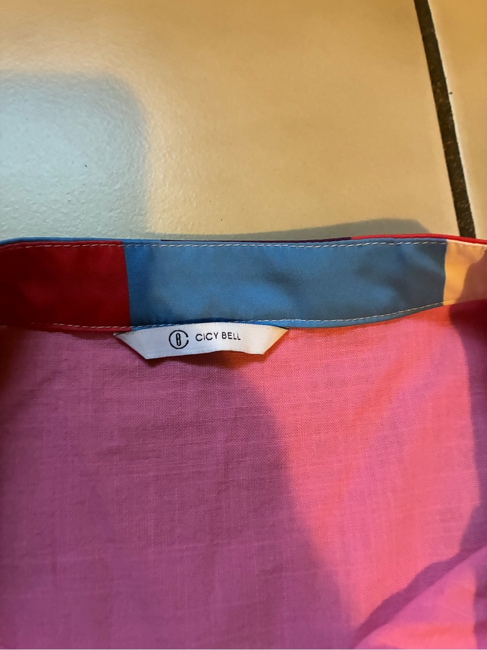 Pink Puff-Sleeve Cotton Peasant Top - Picture 4 of 6
